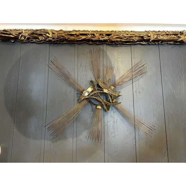 Vintage Brutalist Metal Wall Sculpture For Sale In Los Angeles - Image 6 of 11