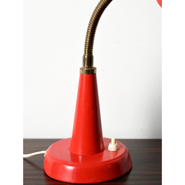 1960s Red Table Lamp from Gemi, 1960s For Sale - Image 5 of 9