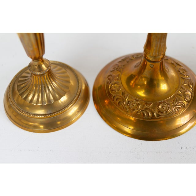 Vintage Danish Brass Candlesticks, 1950s, Set of 4 For Sale - Image 10 of 17