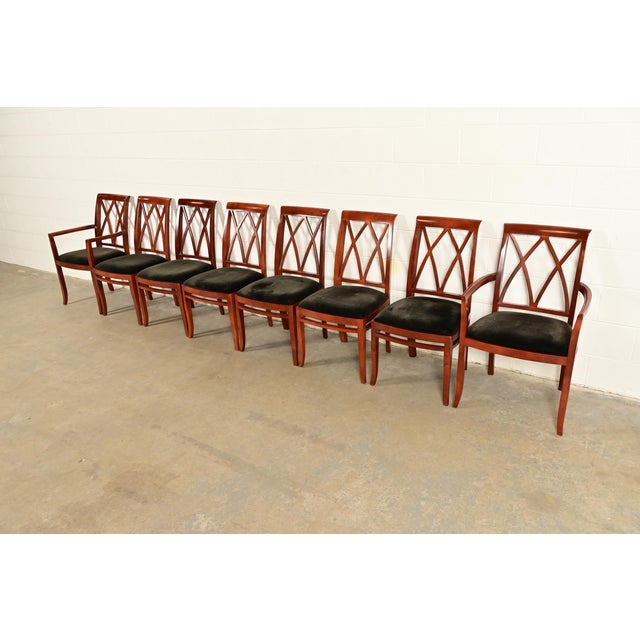 Bernhardt Bernhardt Regency Carved Mahogany Dining Chairs | Set of Eight For Sale - Image 4 of 15