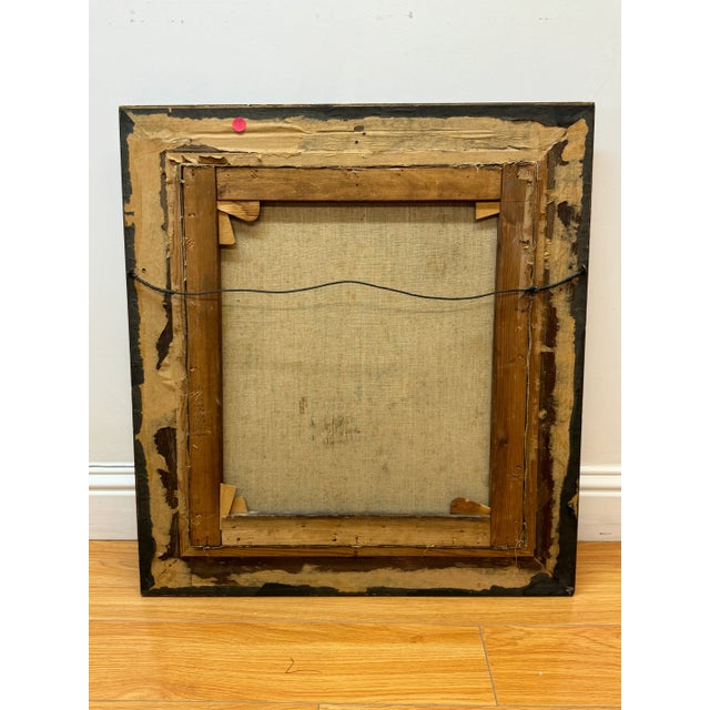 19th C. Interior of Woman at Spinning Wheel For Sale - Image 4 of 4