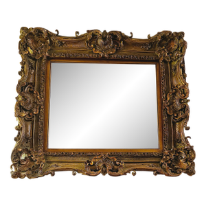 Late 20th Century Large Ornate Baroque Rococo Style Gilt Wall Mirror