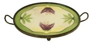 Antique Art Nouveau Ceramic Tray, Italy, 1910s