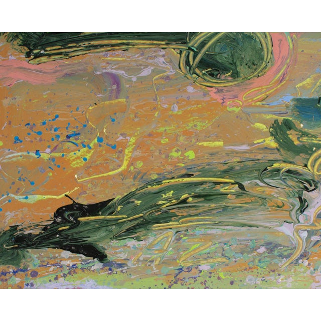 Abstract Acrylic on Paper Landscape Painting by Harry Hilson For Sale In Indianapolis - Image 6 of 7