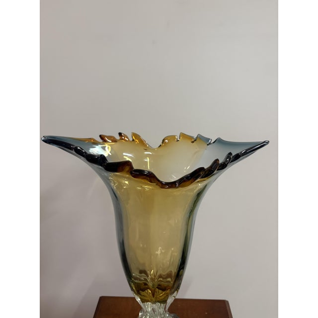 Murano glass vase perfect height 38 cm, width 32 cm, depth 19 cm