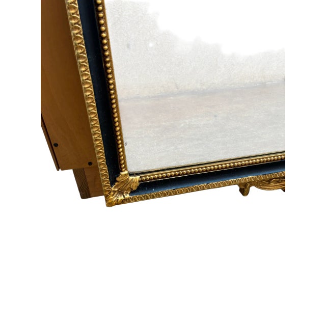 Vintage Decorative Arts Mirror Gold Gilt French Louis XIV Style For Sale - Image 4 of 13