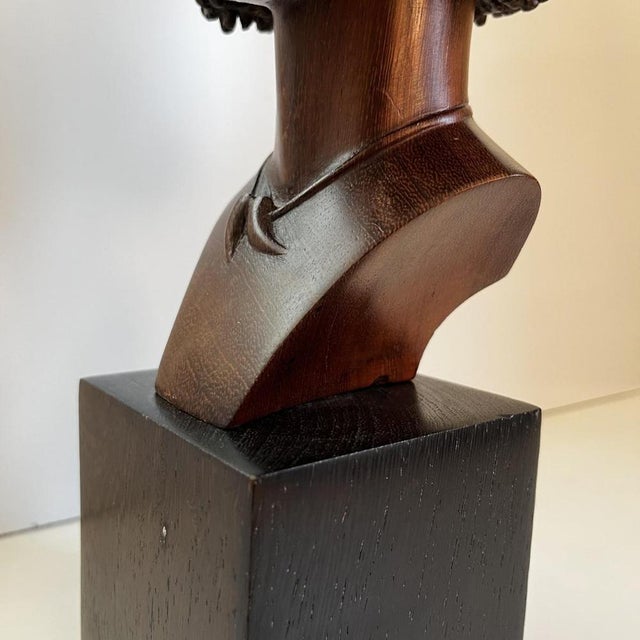 Africanist Sculpture in Palm Wood, 1950 For Sale - Image 10 of 13