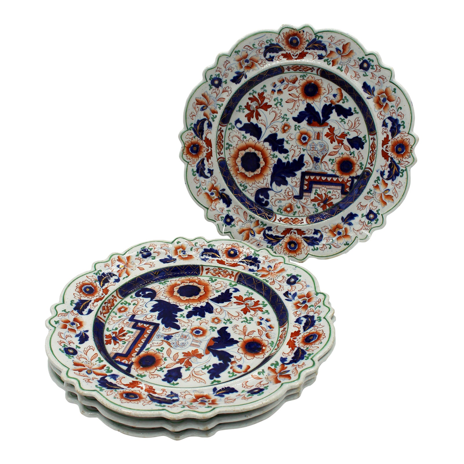 Set of 4 Plates, "Stone China" by Hicks, Meigh & Johnson, C. 182235