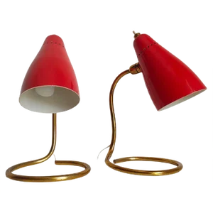 Italian Model 214 Table Lamps by Giuseppe Ostuni for Oluce, 1950s, Set of 2