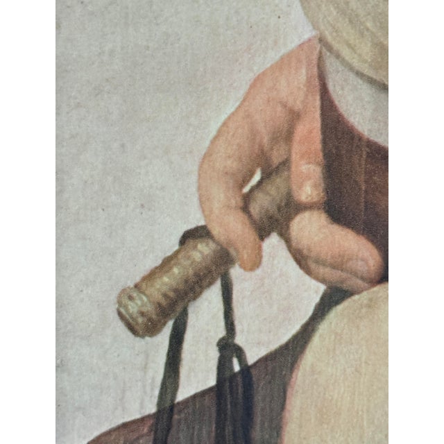 Wood Mid 20th Century Jacques Louis David Portrait of Pierre Sériziat Neoclassical Gilt Framed Wall Art For Sale - Image 7 of 14