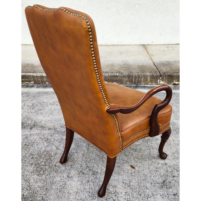 Vintage Guerin Leather Armchair by Leathercraft For Sale - Image 12 of 17