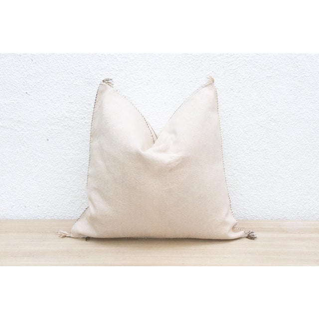 Textile Fez Fog Large Silk Rug Pillow For Sale - Image 7 of 8