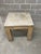 2000 - 2009 Marge Carson Faux Goatskin and Stone Side Table For Sale - Image 5 of 10