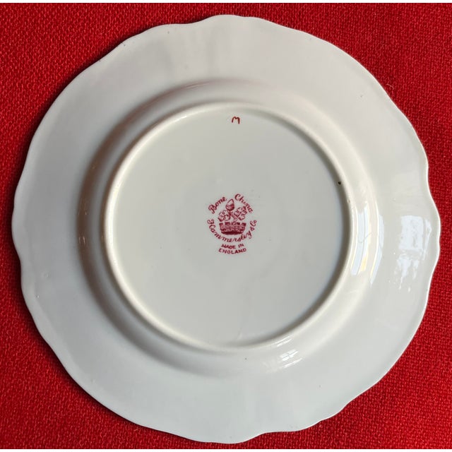 English Fine Bone China Floral 6 7/8" Porcelain Plates by Hammersley - Set of 8 For Sale - Image 9 of 12