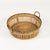 Mid-Century Round Bowl or Centerpiece in Rattan and Brass, Italy, 1970s For Sale - Image 10 of 12