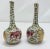 Pair, 19th Century Chinese Clobbered Rose Medallion Bottle Vases For Sale - Image 4 of 8
