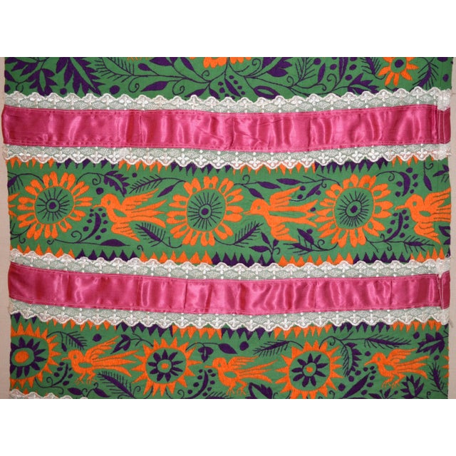 Vintage Embroidered Huipil From Mazatec, Oaxaca For Sale - Image 4 of 4