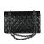 1950s Black Quilted Lambskin Medium Classic Double Flap Bag For Sale - Image 5 of 8