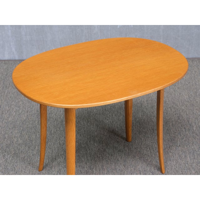 Carl Malmsten Ovalen Side Tables in Oak by Carl Malmsten for Carl Löfving, Sweden, 1960s, Set of 2 For Sale - Image 4 of 13