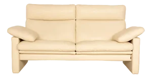 Manhattan Leather Three Seater Cream Sofa from Erpo