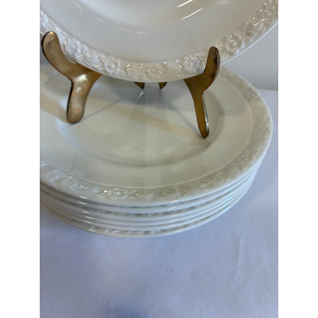 Vintage Wedgwood Embossed Bread Plates, Set of 7 For Sale - Image 11 of 11