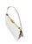 Metal Vintage 1950s–1960s White Structured Frame Handbag | Mid-Century Top Handle Purse With Brass Clasp | Classic Retro Box Bag For Sale - Image 7 of 8