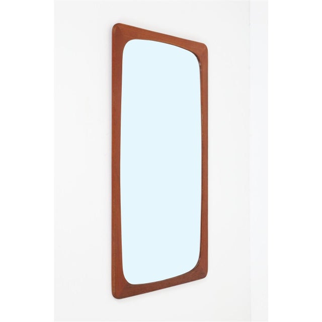 Mid-Century Modern Mid-Century Danish Teak Wall Mirror, 1960s For Sale - Image 3 of 6