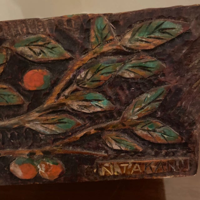 1970s Hand Carved Wooden Tissue Box Signed Nataly For Sale In Atlanta - Image 6 of 6