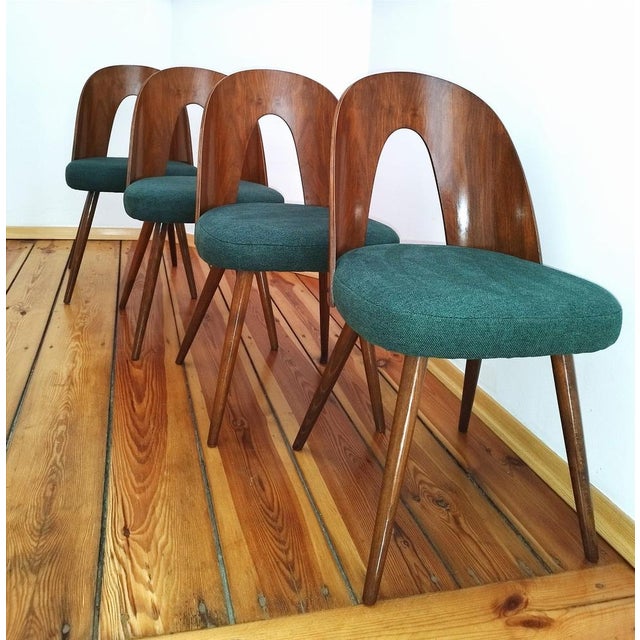 A set of four chairs, designed by a. Suman, tatra nabytok, czechoslovakia, 60s a set of four chairs designed by antonín...