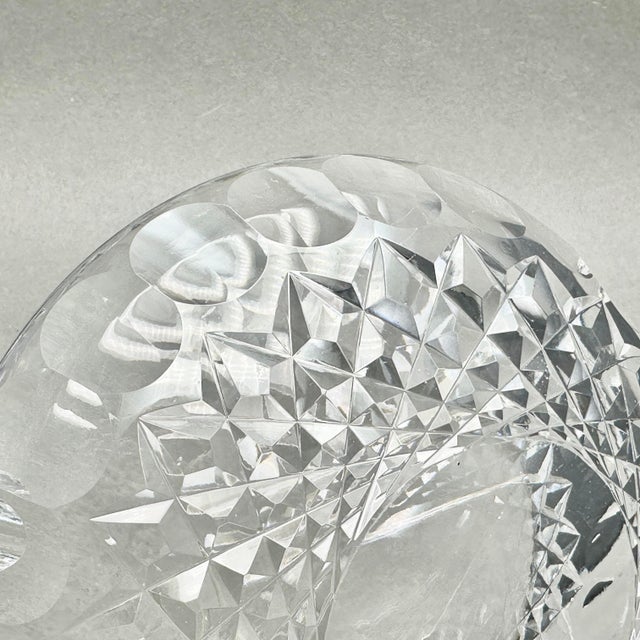 Mid 20th Century Vintage Waterford Crystal Colleen Pattern 7-Inch Round Ashtray Catchall Trinket Dish For Sale - Image 5 of 9