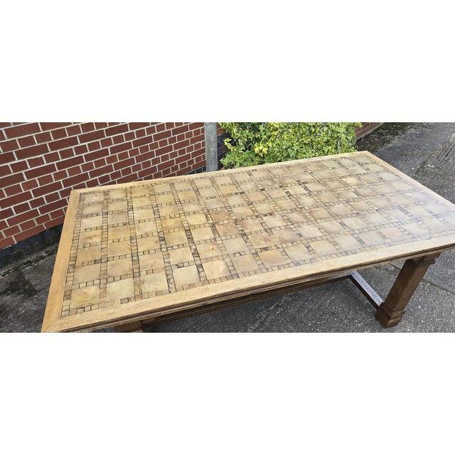 Large French Walnut Refectory Farmhouse Dining Table, 1920s For Sale - Image 8 of 14