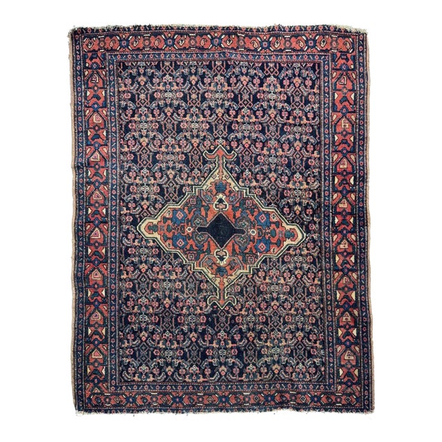 Antique Persian Senneh Rug 3.7 x 4.5 For Sale