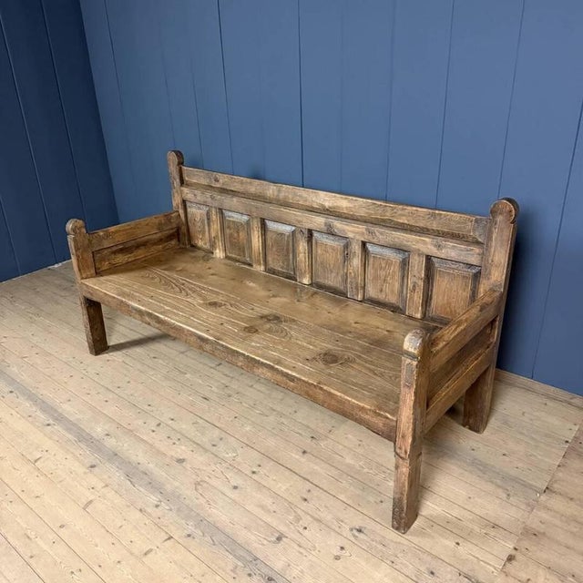Antique Spanish Wooden Bench, 19th Century For Sale - Image 6 of 18