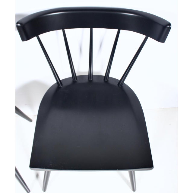 Set of 8 Attributed to Paul McCobb Planner Group Black Dining Side Chairs For Sale - Image 13 of 18