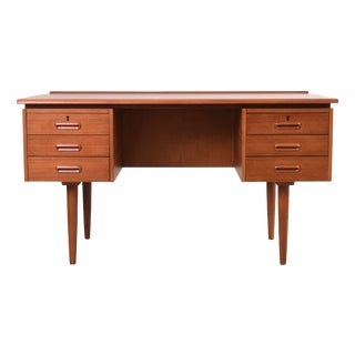 Mid-Century Danish Teak Executive Desk, 1960s For Sale