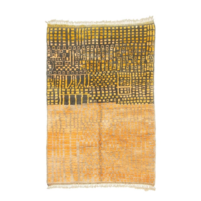 Hand-Knotted Wool Rug by Azele Studio For Sale