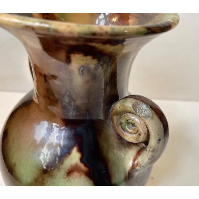 Art Deco Camouflage Glaze Ceramic Vase by Michael Andersen & Son., 1920s For Sale - Image 6 of 8