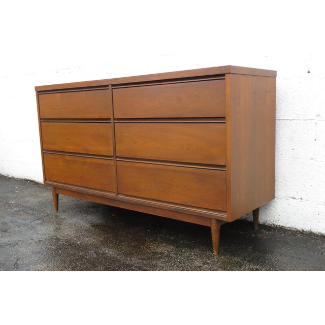 Mid-Century Modern Mid Century Modern Low Dresser Bathroom Vanity For Sale - Image 3 of 12