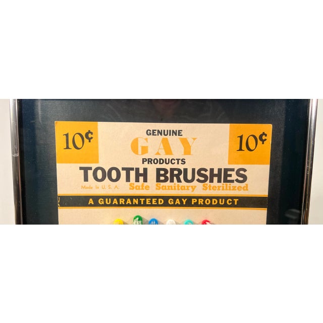 Mid-Century Modern Vintage Mid-Century Toothbrush Advertisement for the Gay Products Co.- Circa 1950's For Sale - Image 3 of 7