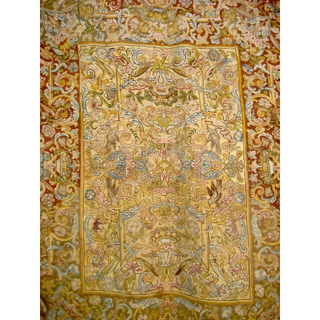 This large embroidery , for the 17 century is in the most pure Baroque style , presenting an elaborate decor of volutes...