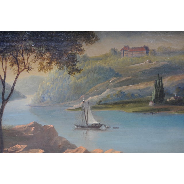 Romantic Artist, River Landscape, 19th Century, Oil Painting, Framed For Sale - Image 11 of 18
