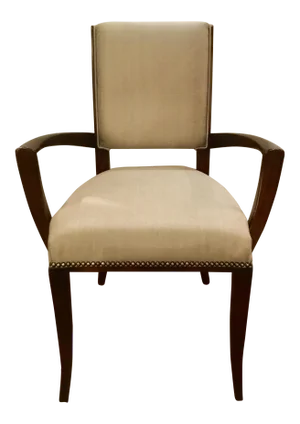 Maitland-Smith Modern Gray Silk Blend Arm Chair