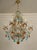 Glass Vintage Florentine 6-Light Chandelier in Gilded Iron with Crystals and Murano Glass Pendants, 1950s For Sale - Image 7 of 14