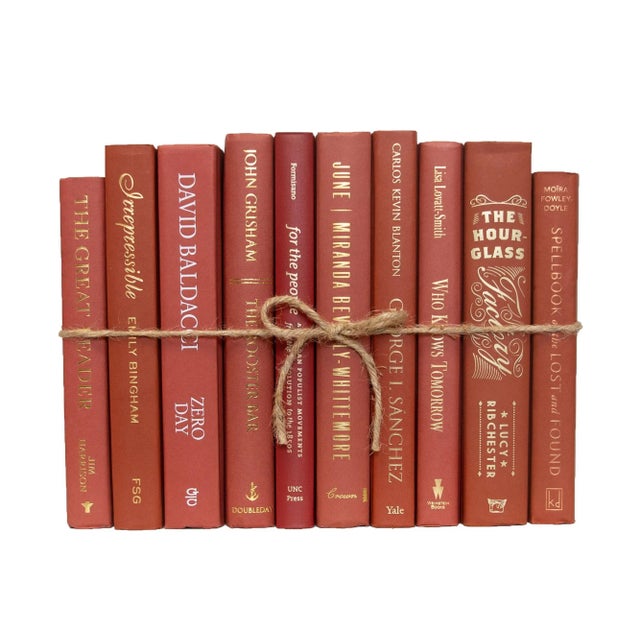 Modern Decorative Books - Sienna Book Bundle - 1 Foot of Red Books For Sale - Image 3 of 5
