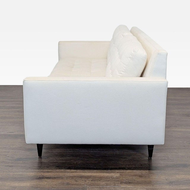 Modern Crate and Barrel Petrie Modern 3-Seat Sofa - Cream Upholstery For Sale - Image 3 of 10