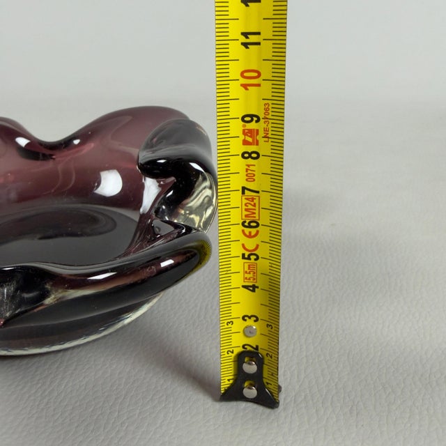 Modernist Bordeaux Murano Glass Centerpiece, 1970s For Sale - Image 9 of 10