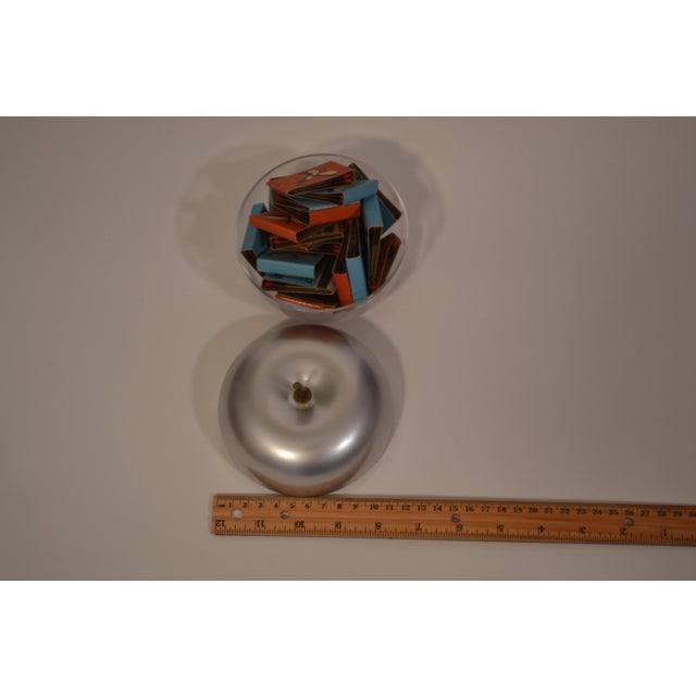 1938 Vintage Kensington Cortland Lurelle Guild Glass Brass Jam Jar For Sale In Charleston - Image 6 of 10