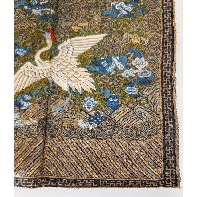 18th Century 18th Century Pair of Chinese Silk Embroidered Mandarin Rank Badges in Kesi Embroidery For Sale - Image 5 of 18