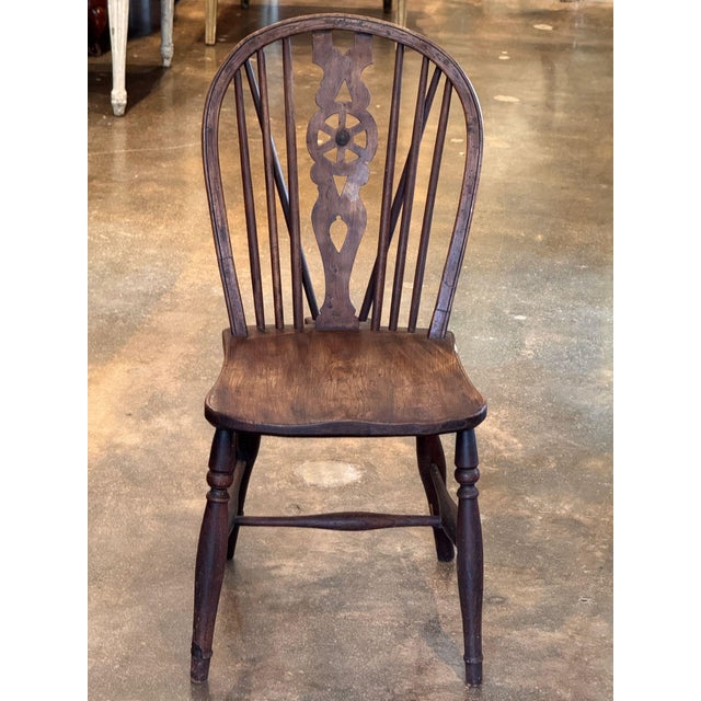 English Set of Seven English Wheelback Windsor Chairs For Sale - Image 3 of 12