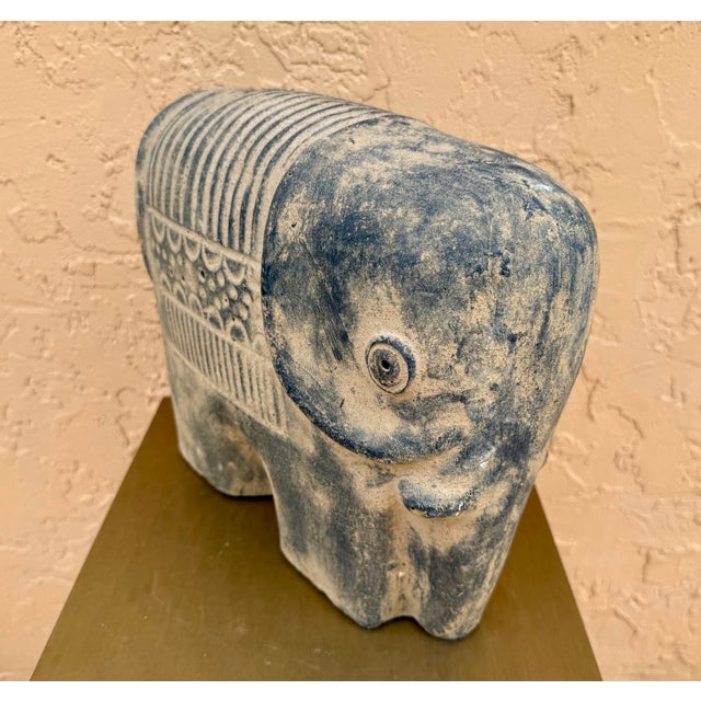 Ceramic Early 20th Century Central American Elephant Sculpture For Sale - Image 7 of 8